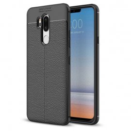 Funda LG G7 Tpu Cuero 3D Negra
