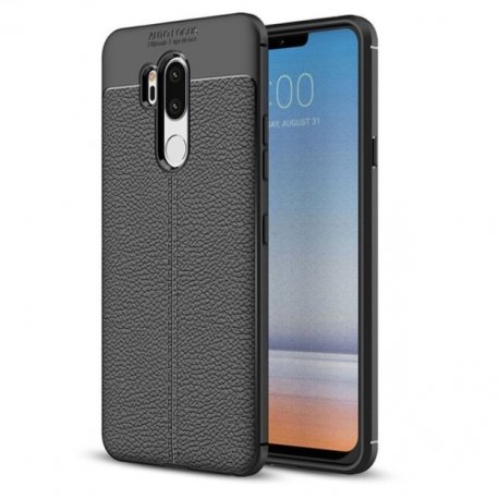 Funda LG G7 Tpu Cuero 3D Negra