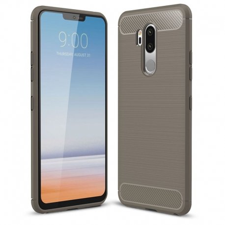 Funda LG G7 Gel Hybrida Cepillada Gris