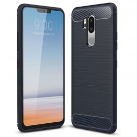 Funda LG G7 Gel Hybrida Cepillada Azul