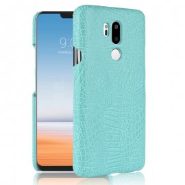 Carcasa LG G7 Cuero Estilo Croco Turquesa