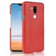 Carcasa LG G7 Cuero Estilo Croco Rojo