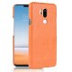 Carcasa LG G7 Cuero Estilo Croco Naranja