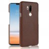 Carcasa LG G7 Cuero Estilo Croco Marron