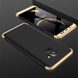 Funda 360 Samsung Galaxy A8 Plus 2018 Negra y Oro