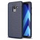 Funda Galaxy A8 2018 Gel Cuero 3D Azul