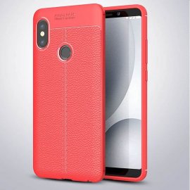 Funda Xiaomi Mi A2 Tpu Cuero 3D Roja