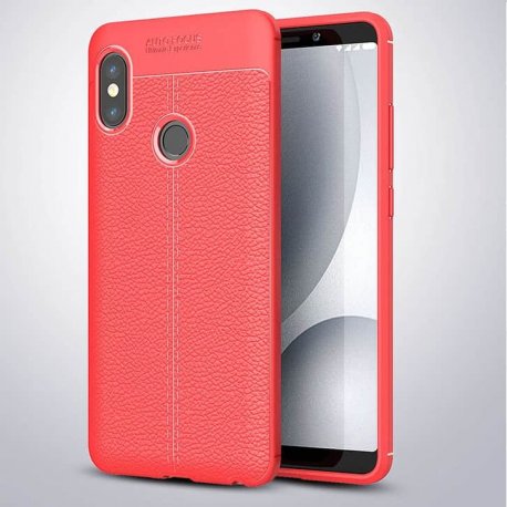 Funda Xiaomi Mi A2 Tpu Cuero 3D Roja