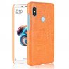 Carcasa Xiaomi Note 5 Pro Cuero Estilo Croco Naranja