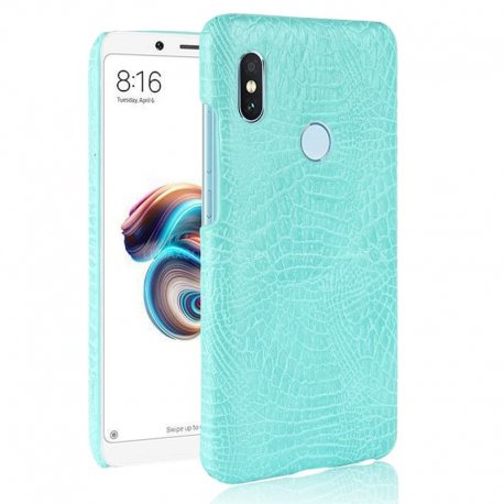 Carcasa Xiaomi Mi A2 Cuero Estilo Croco Turquesa