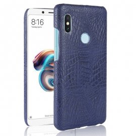 Carcasa Xiaomi Mi A2 Cuero Estilo Croco Azul Marino