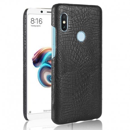 Carcasa Xiaomi Note 5 Cuero Estilo Croco Negra