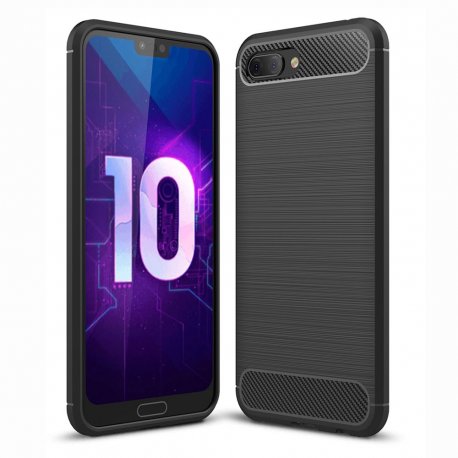 Funda Honor 10 Gel Hybrida Cepillada Negra