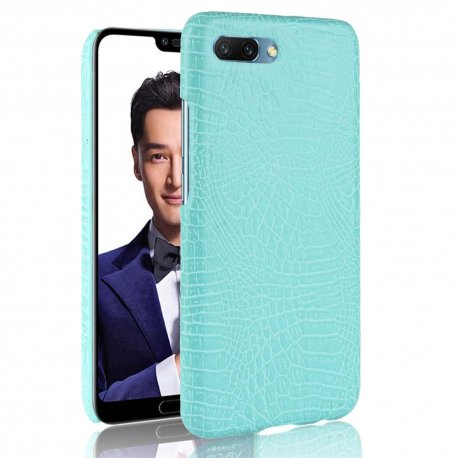 Carcasa Honor 10 Cuero Estilo Croco Turquesa