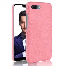 Carcasa Honor 10 Cuero Estilo Croco Rosa