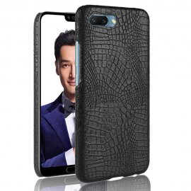 Carcasa Honor 10 Cuero Estilo Croco Negra
