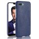 Carcasa Honor 10 Cuero Estilo Croco Azul