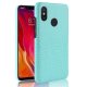 Carcasa Xiaomi MI 8 Cuero Estilo Croco Turquesa