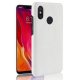 Carcasa Xiaomi MI 8 Cuero Estilo Croco Blanca