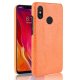 Carcasa Xiaomi MI 8 Cuero Estilo Croco Naranja