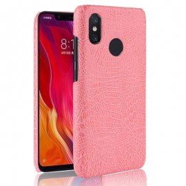 Carcasa Xiaomi MI 8 Cuero Estilo Croco Rosa