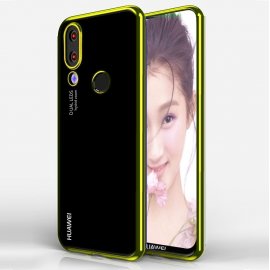 Funda Gel Huawei P20 Lite con bordes Dorados