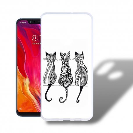 Funda Xiaomi MI 8 Gel Dibujo Gatitos