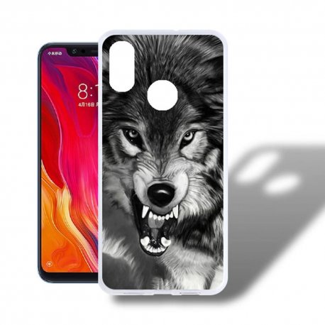 Funda Xiaomi MI 8 Gel Dibujo Lobo
