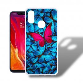 Funda Xiaomi MI 8 Gel Dibujo Mariposa