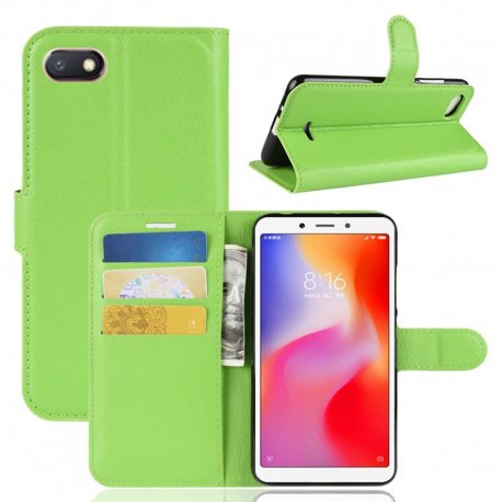 Funda Libro Xiaomi Redmi 6 Soporte Verde