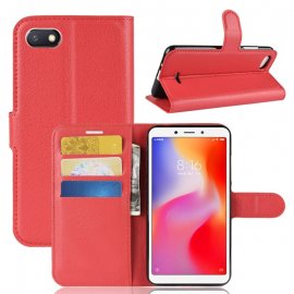 Funda Libro Xiaomi Redmi 6 Soporte Roja