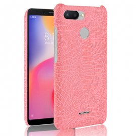 Carcasa Xiaomi Redmi 6 Cuero Estilo Croco Rosa