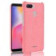 Carcasa Xiaomi Redmi 6 Cuero Estilo Croco Rosa