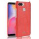 Carcasa Xiaomi Redmi 6 Cuero Estilo Croco Roja