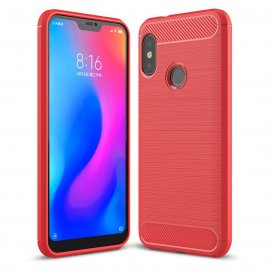 Funda Xiaomi Mi A2 Lite Tpu 3D Cepillada Roja