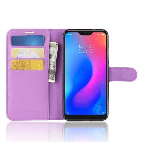 Funda Libro Xiaomi Mi A2 Lite Soporte Lila