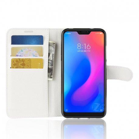 Funda Libro Xiaomi Mi A2 Lite Soporte Blanca
