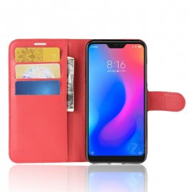 Funda Libro Xiaomi Mi A2 Lite Soporte Roja