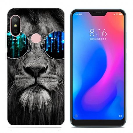 Funda Xiaomi Mi A2 Lite Gel Dibujo Leon Cool