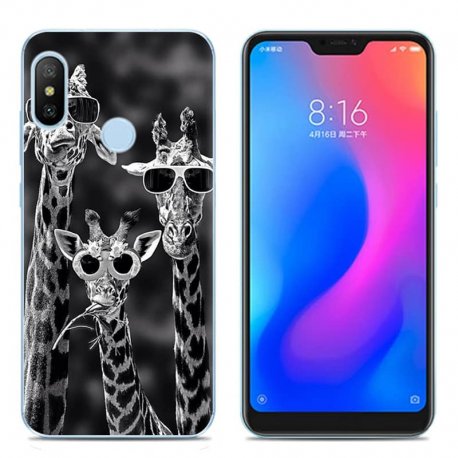 Funda Xiaomi Mi A2 Lite Gel Dibujo Jirafas