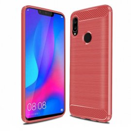 Funda Huawei P Smart Plus Gel Hybrida Cepillada Roja