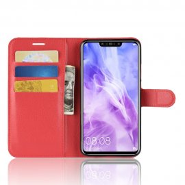 Funda cuero Flip Huawei P Smart Plus Roja