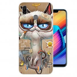 Funda Honor Play Gel Dibujo Gato Feo