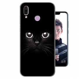 Funda Honor Play Gel Dibujo Gato Negro