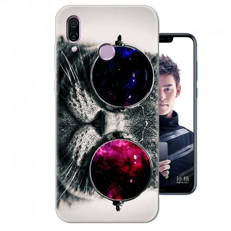 Funda Honor Play Gel Dibujo Gato con Gafas