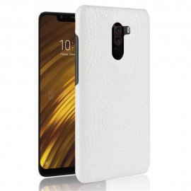 Carcasa Xiaomi Pocophone F1 Cuero Estilo Croco Blanco