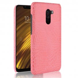 Carcasa Xiaomi Pocophone F1 Cuero Estilo Croco Rosa