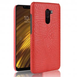 Carcasa Xiaomi Pocophone F1 Cuero Estilo Croco Roja