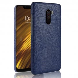Carcasa Xiaomi Pocophone F1 Cuero Estilo Croco Azul
