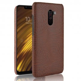 Carcasa Xiaomi Pocophone F1 Cuero Estilo Croco Marron